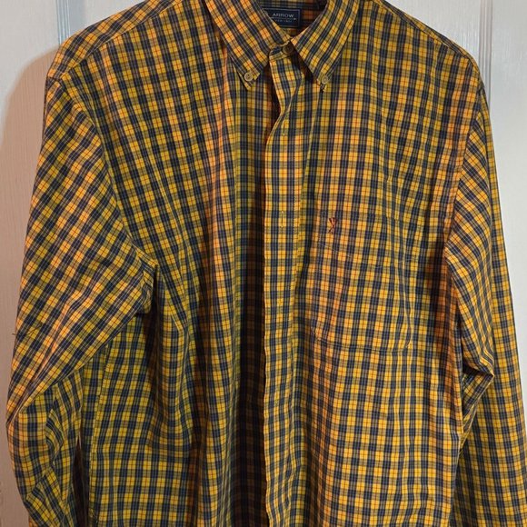 Arrow size M yellow and blue plaid - Picture 2 of 3